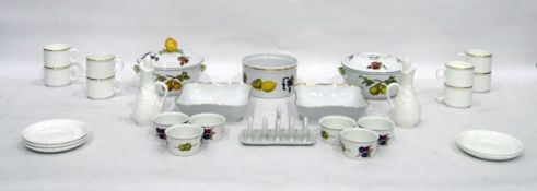 Quantity of Royal Worcester 'Evesham' pattern tableware including two tureens and covers, ramekins,