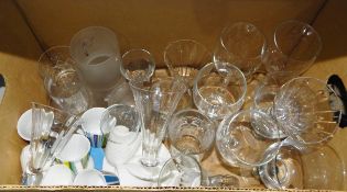 Quantity of assorted glassware including wines,