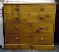 Victorian pine chest of drawers,