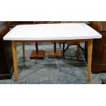 Melamine-topped kitchen table