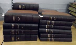 Journals of the House of Commons 1840's into 1850's, half leather, gilt titles,