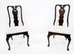 Set of seven reproduction mahogany dining chairs of revived Georgian style,