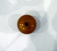 Large butterscotch amber pebble bead,