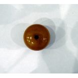 Large butterscotch amber pebble bead,