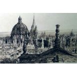 William Monk Etching "Oxford from the Sheldonian",