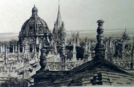 William Monk Etching "Oxford from the Sheldonian",