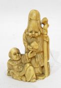 Japanese carved ivory netsuke,