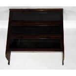 Oak and glazed sectional bookcase, wall-mounting,