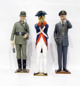 Painted wooden figure of a German soldier,