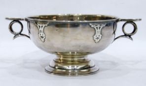 Early 20th century silver pedestal bowl of Arts & Crafts design,
