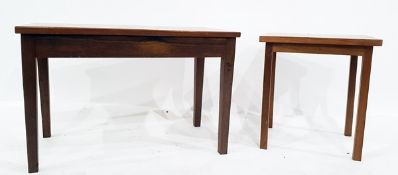 Polished wood small coffee table, rectangular,