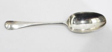 Georgian silver spoon, fiddle pattern, initialled 'E.