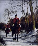 Alan King (20th century school) Oil on board Malvern Hunt 1977,