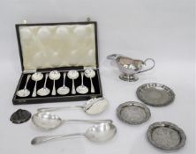 Quantity of silver plate to include cased flatware, jugs, teapot,