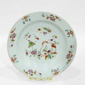 Chinese porcelain dish, floral decorated, 22.