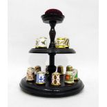 Collection of 15 Royal Crown Derby collectors' thimbles,