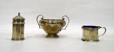 Early 20th century silver two-handled sugar bowl, Birmingham 1915, maker's mark 'G.