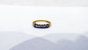 18ct gold half-hoop diamond ring