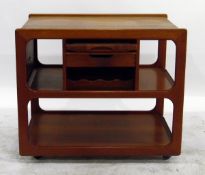 G-Plan style teak dining room buffet table, rectangular, with small cutlery drawer,