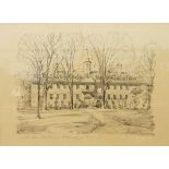 Unattributed (20th century) Set of four prints "The Wren Building, Williamsburg, Virginia",