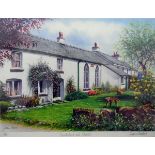 After June Baker Limited edition colour print Hawkshead Hill Chapel,