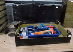 Quantity of tools and a large wooden tool chest,