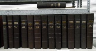 Journals of the House of Commons, vols 30 through to 45 covering the years 1765 through to 1790,