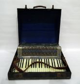 Geraldo piano accordion in bakelite case and travelling case