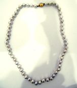 Cultured pearl necklace in a Walter Bull & Son,