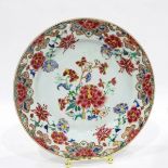 Chinese famille rose porcelain plate,