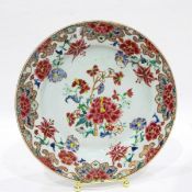 Chinese famille rose porcelain plate,