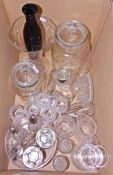 Assorted glassware, metalware, collectors' items, barometer,