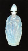 Sabino Paris glass scent bottle decorated with maidens, 16cm high