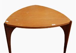 Mid 20th century rounded triangular stained wood c