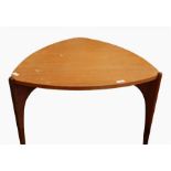 Mid 20th century rounded triangular stained wood c