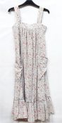 Laura Ashley cotton pinafore/sundress, frilled pockets, frilled hem and a pair of Chelsea Girl