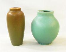 Royal Lancastrian green glaze vase, no.2555, marked to base, 24cm high and another Royal Lancastrian