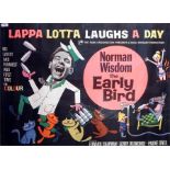 "Norman Wisdom The Early Bird" Lappa Lotta Laugh a Day, colour film poster, framed, 25cm x 100cm