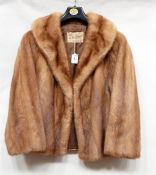 Blonde mink jacket made by M Michaels Furs of Bristol and Weston Super Mare