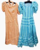 Eight various 1970's and later maxi dresses includ