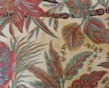 Large quantity of vintage fabric including Liberty-style, a pair of curtains, paisley backed with