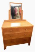 Mid 20th century lightwood G-Plan dressing chest,