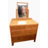 Mid 20th century lightwood G-Plan dressing chest,