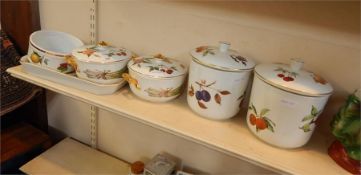 Quantity of Royal Worcester 'Evesham' pattern tureens with covers and dish (6)