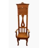 Early 20th century oak Arts & Crafts hall stand wi