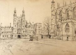 Bryan De Grineau (1882-1957)  Pencil drawing  Eton, signed and dated 1939, 38cm x 54cm (unframed)