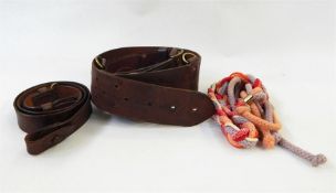Sam Brown leather belt and a plaited belt (2)