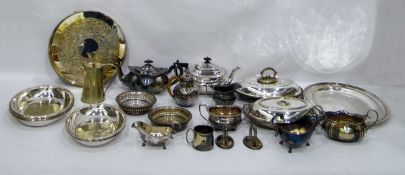 Quantity of silver plate to include entree dish, tray, plates, serving dishes, etc (2 boxes)