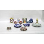 Quantity of Oriental china to include famille rose plate, blue and white ginger jar, Japanese