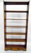 Six-tier pine open bookcase, 91cm wide